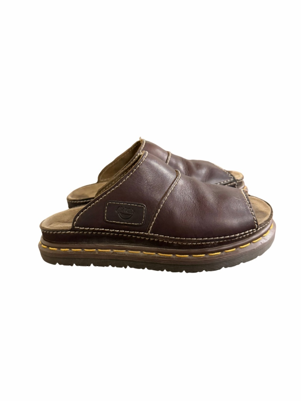 Vintage Dr. Martens 3830 Brown Leather Slide Mule Sandals Size 7